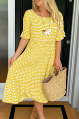 Zara | Vestido Midi de Manga Corta