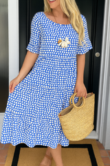 Zara | Vestido Midi de Manga Corta