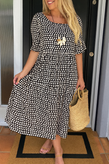 Zara | Vestido Midi de Manga Corta