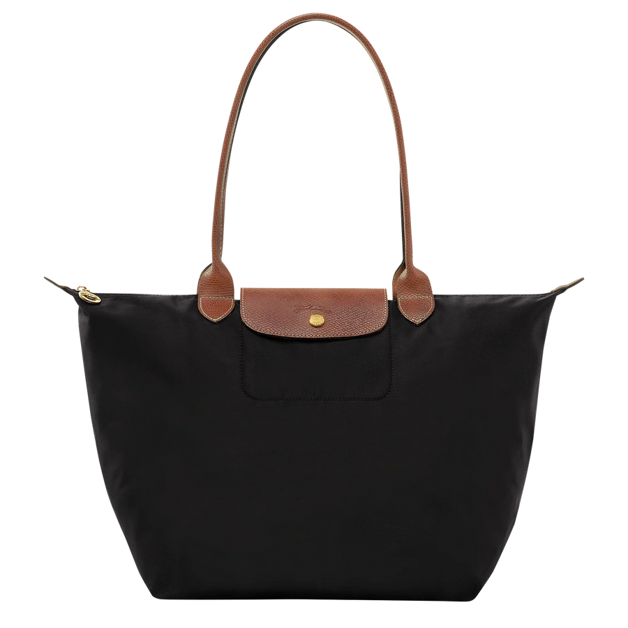 Bolso Grande Nylon Plegable, Negro