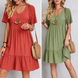 Aisha – Vestido Suelto Elegante con Escote en V