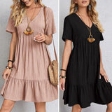 Aisha – Vestido Suelto Elegante con Escote en V