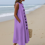 Andrea | Vestido midi Violet Bloom