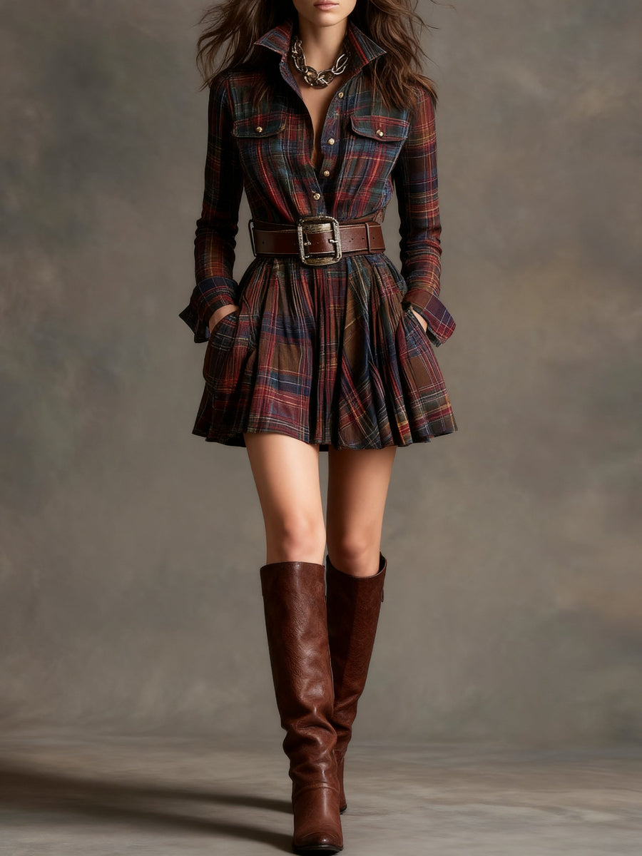 Aldara | Vestido vintage con cinturón incluido